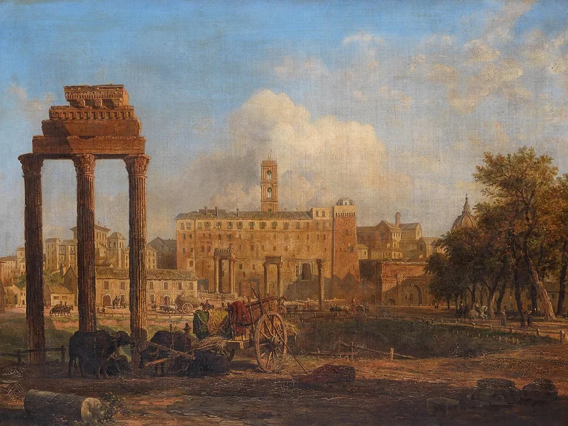 1818-Arthur John Strutt - Il Campo Vaccino, Roma (1857)